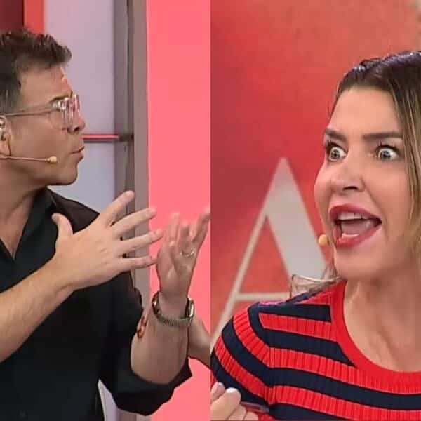 Pancha Merino durante una emisión de Alfombra Roja en medio de la discusión televisiva sobre Jaime Coloma.