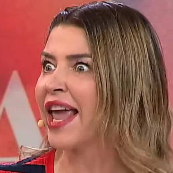 Pancha Merino durante una emisión de Alfombra Roja en Canal 13, en medio de una nueva controversia.