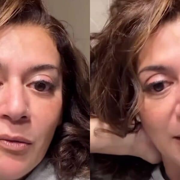 Paola Troncoso, actriz y comediante chilena, durante una intervención en redes sociales relacionada con la emergencia en Las Condes.