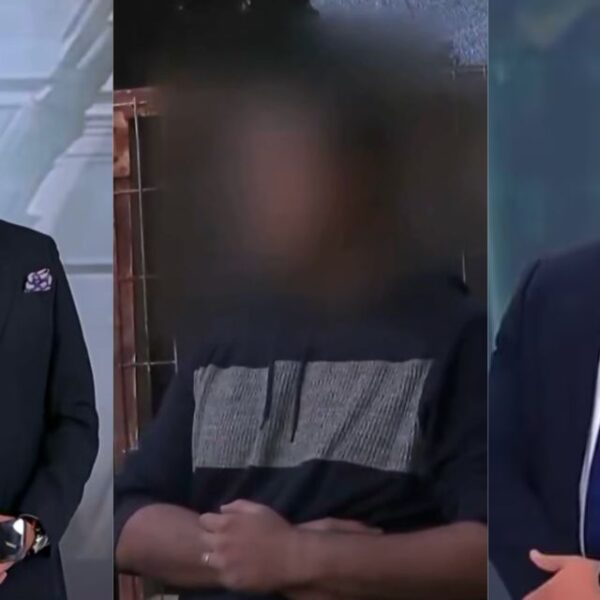 Los periodistas Francesco Gazzella y Alfonso Concha en Canal 13 tras escuchar la frase de un agresor sexual que recibió rebaja de condena