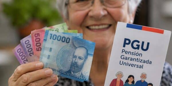 Persona mayor revisa información sobre la Pensión Garantizada Universal (PGU) y su próximo aumento en Chile.