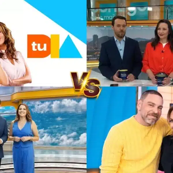 imagen general de televisores o estudio de televisión en el contexto del rating matinal.