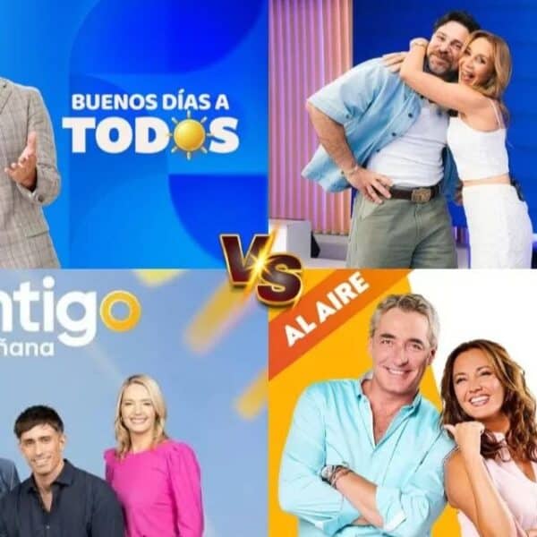 Conductores de los programas que compiten por el rating matinal en la televisión chilena.