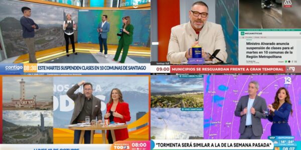 El rating matinal de la televisión chilena se disputa en un estudio durante la transmisión de un matinal en horario de mañana