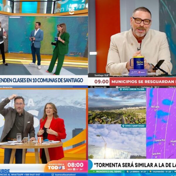 El rating matinal de la televisión chilena se disputa en un estudio durante la transmisión de un matinal en horario de mañana