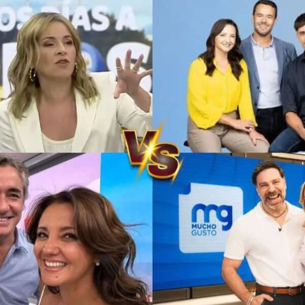 Conductores de los principales programas que participaron en la competencia por el rating matinal de este miércoles.