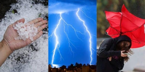 Nubes de tormenta sobre la zona central de Chile ante un nuevo episodio de tormentas eléctricas.