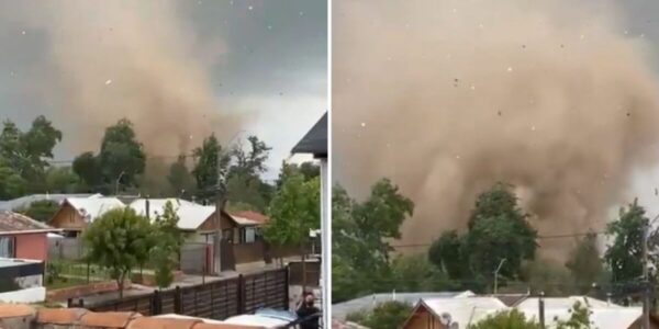 Daños provocados por el paso del sistema frontal en Requínoa que abrió el debate sobre los tornados en Chile.