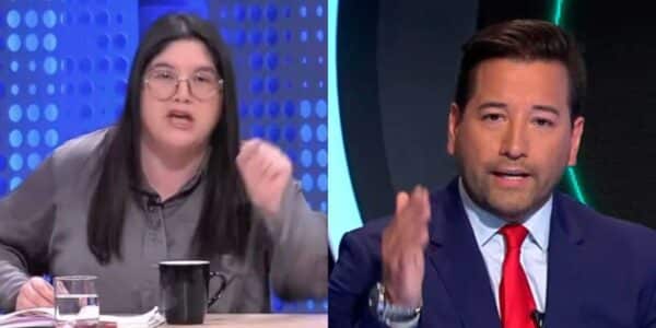 Valeria Cárcamo durante una intervención política en medio del debate generado por los dichos de Javier Olivares.