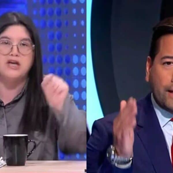 Valeria Cárcamo durante una intervención política en medio del debate generado por los dichos de Javier Olivares.