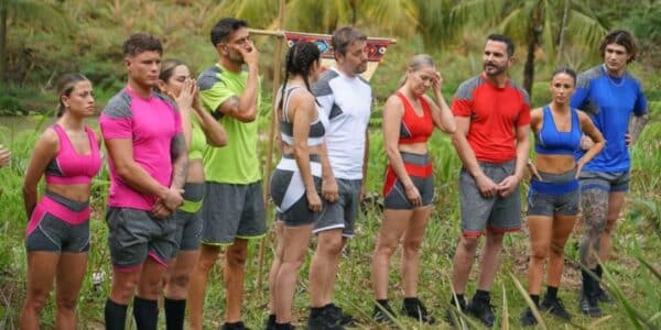 Camila Nash durante una dinámica del reality Volverías con tu ex? 2 de Mega, donde las mujeres del encierro deberán revelar sus impresiones sobre los hombres de la casa.